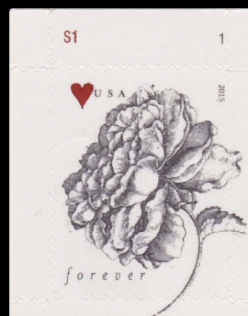 GENUINE Vintage Rose Pane of 20 Forever Postage Wedding Stamps Scott Scott  4959