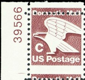 1982 International Peace Garden Plate Block of Four 20-Cent United States Postage  Stamps